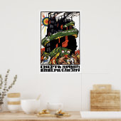 Affiche de propagande soviétique Mort de l'interna (Cuisine)