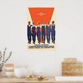 Affiche de propagande soviétique – Travail d'équip (Cuisine)