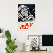 Affiche de propagande soviétique -Vive le fils du (Bureau à domicile)