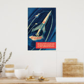 Affiche de propagande spatiale soviétique Envoyés  (Cuisine)