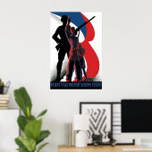 Affiche de propagande tchécoslovaque de la Seconde (Bureau à domicile)