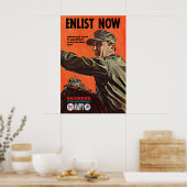 Affiche de propagande vintage de la marine américa (Cuisine)
