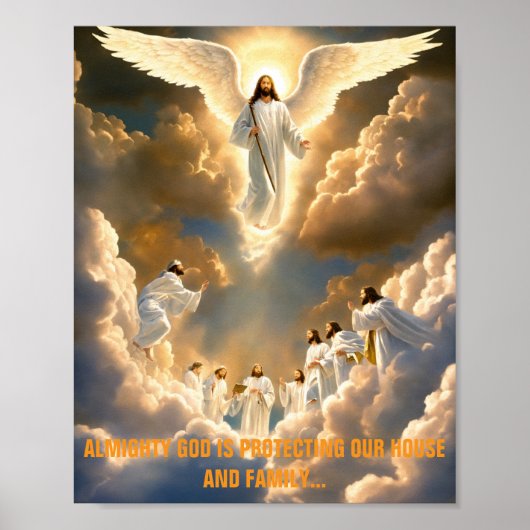 Affiche de protection divine – Avec la puissance d (Devant)