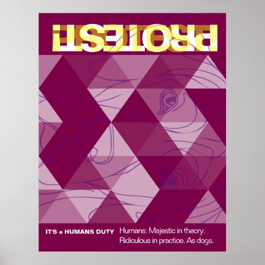 Affiche de protestation du Grand Danois (Devant)