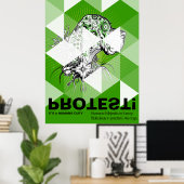 Affiche de protestation du Grand Danois (Bureau à domicile)