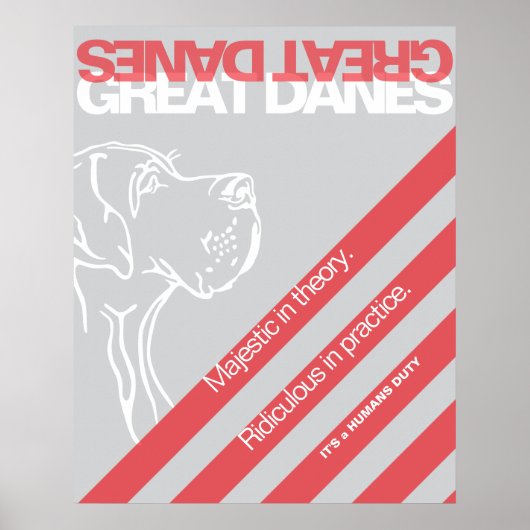 Affiche de protestation Grand Danois (Devant)