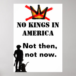 Affiche de protestation No Kings - Ni alors, ni ma