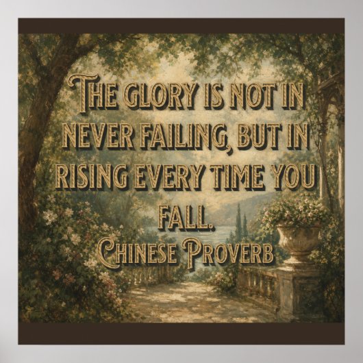 Affiche de proverbe chinois (Devant)