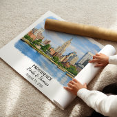 Affiche de Providence Rhode Island, Aquarelle, Sur