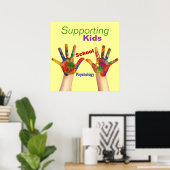 Affiche de psychologie scolaire colorée (Bureau à domicile)