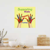 Affiche de psychologie scolaire colorée (Cuisine)