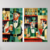Affiche de pub irlandais cubiste moderne (Devant)