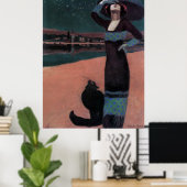 Affiche de publicité Vintage Art nouveau (Bureau à domicile)