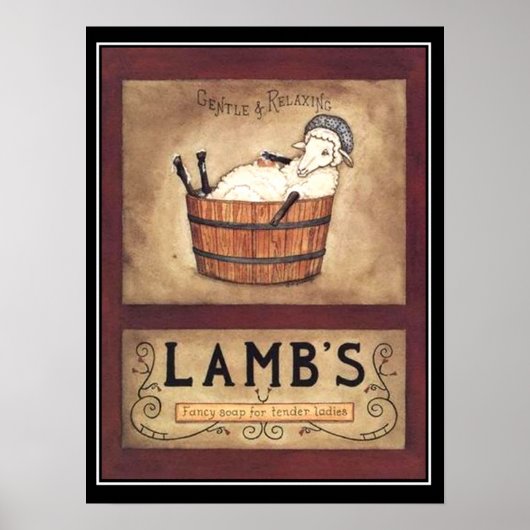 Affiche de publicité vintage sur le savon (Devant)