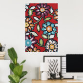 affiche de puissance de fleur hippie (Bureau à domicile)