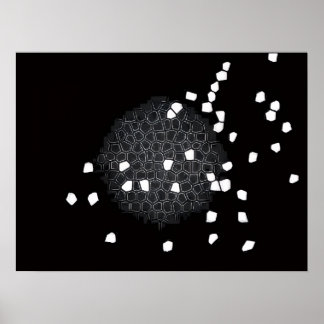 Affiche de puzzle brisé noir et blanc