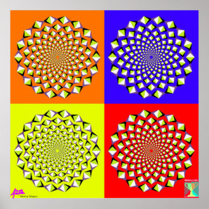 Affiche de quatre carrés