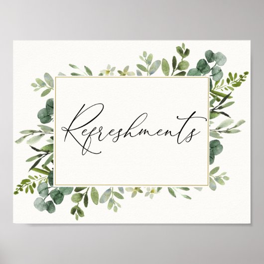 Affiche de rafraîchissements d'eucalyptus (Devant)