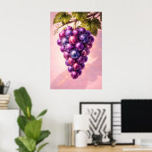 Affiche de raisin de disco rétro, art mural pop ma (Bureau à domicile)