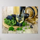affiche de raisins et de vin (Devant)