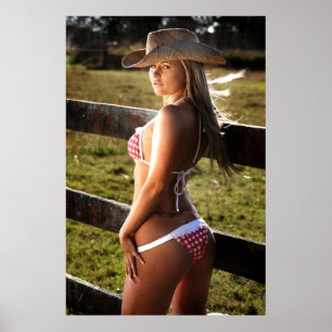 Affiche de ranch de cow-girl