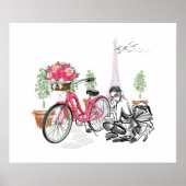 Affiche de randonnée à vélo à Paris (Devant)