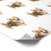 Affiche de randonnée Corgi motif Z (Coin)