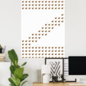 Affiche de randonnée Corgi motif Z (Bureau à domicile)