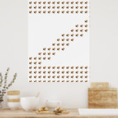 Affiche de randonnée Corgi motif Z (Cuisine)