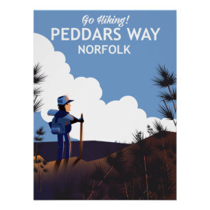 Affiche de randonnée Peddars Way Norfolk