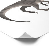 Affiche de raptor gris dinosaure chambre d'enfants (Coin)