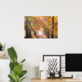 Affiche de rayons de soleil dans une forêt automna (Bureau à domicile)