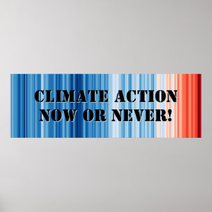 Affiche de rayures d'urgence climatique Science Ar