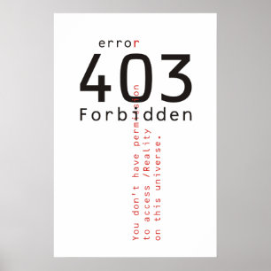 Affiche de réalité interdite par 403