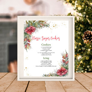 Affiche de recettes de Noël