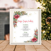 Affiche de recettes de Noël