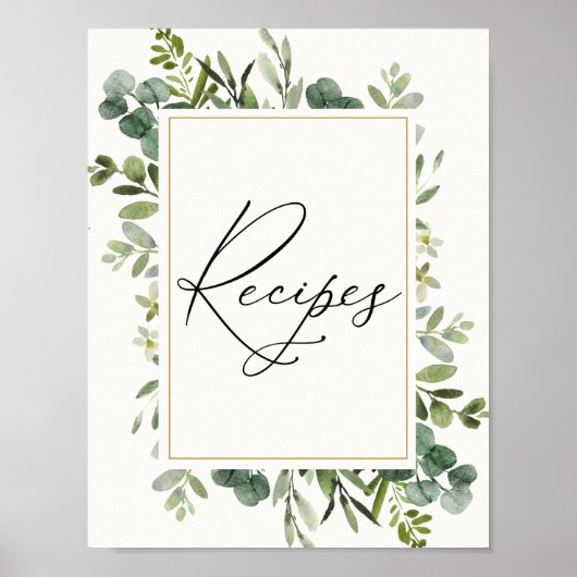 Affiche de recettes d'eucalyptus (Devant)