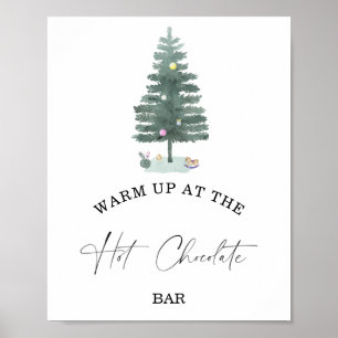 Affiche de réchauffement hivernal au bar au chocol
