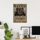 Affiche de recherche de Crocodile One Piece (Bureau à domicile)