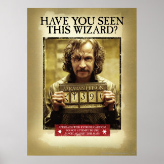 Affiche de recherche de Sirius Black