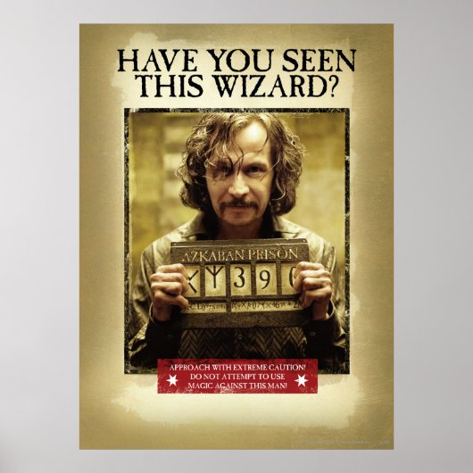 Affiche de recherche de Sirius Black (Devant)