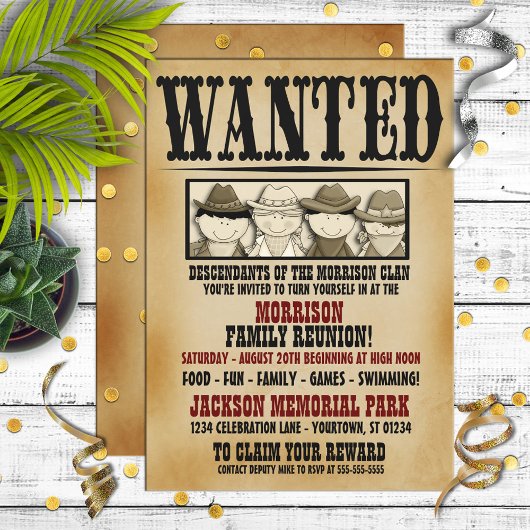 Affiche de recherche fantaisiste pour invitation d