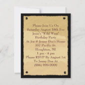 Affiche de Recherche Invitations à une Fête sur le (Dos)