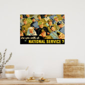Affiche de recrutement britannique de la Seconde G (Cuisine)