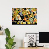 Affiche de recrutement britannique de la Seconde G (Bureau à domicile)