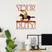 Affiche de recrutement de la Première Guerre mondi (Bureau à domicile)