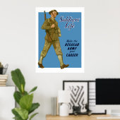 Affiche de recrutement de l'armée de 2ème guerre m (Bureau à domicile)