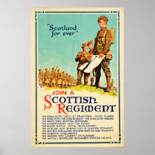 Affiche de recrutement du régiment écossais WWII b