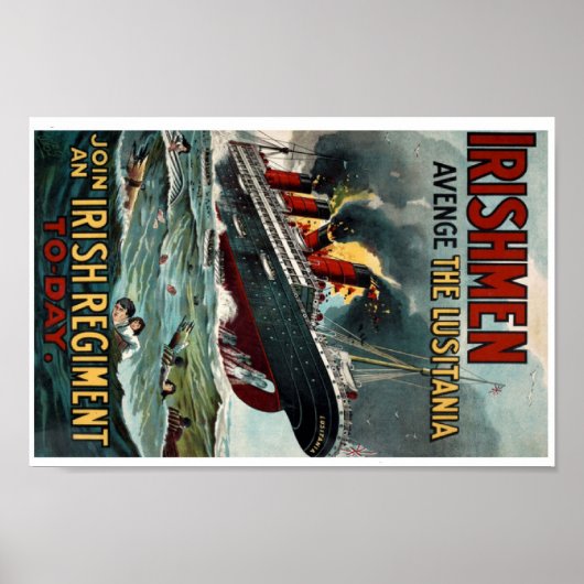 Affiche de recrutement irlandais 1914 - 1918. (Devant)