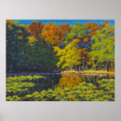 Affiche de reflets de couleurs d'automne magnifiqu (Devant)